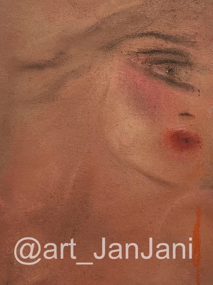 Delicate woman digital file for art print from my original drawing
