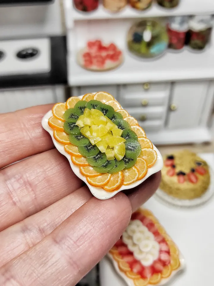 Realistic polymer clay fruits, fruit, food 1 12, mini food, miniature food, food for dolls, dollhouse miniature