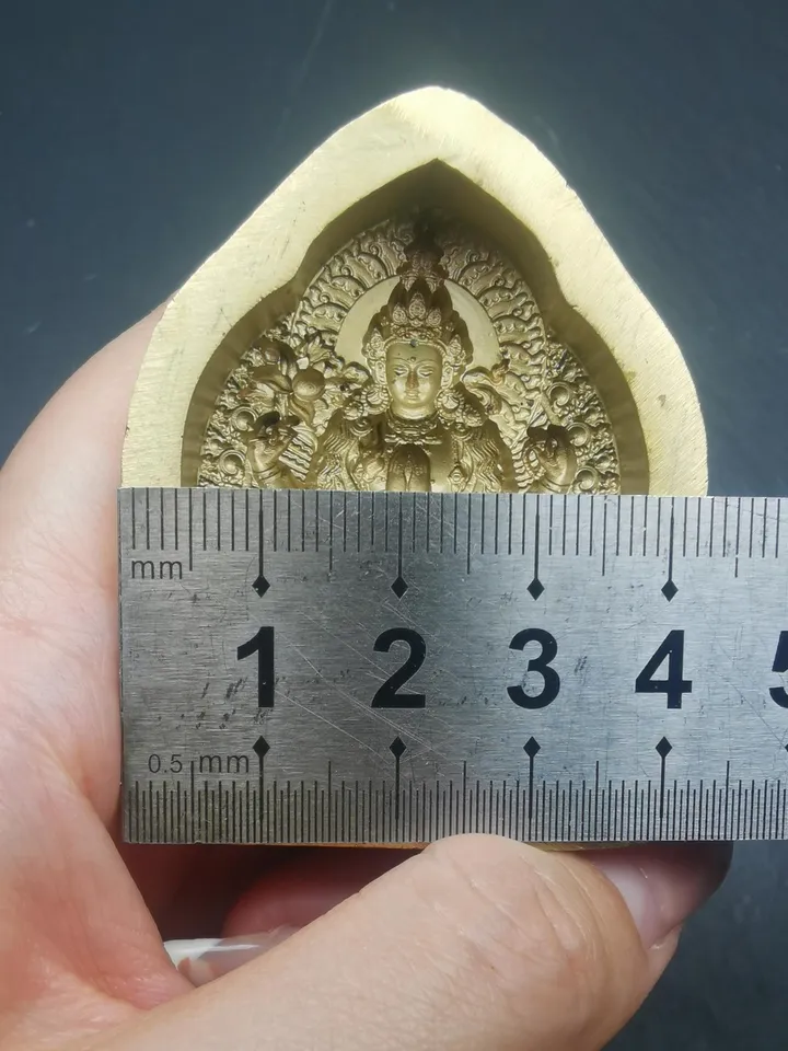 Chenrezig Tsa Tsa Mold,Old Version 4.5cm Height, Gandhanra Unique Tibetan Buddha Statue ,Mould For Making Clay Statue,Tsha Tsha