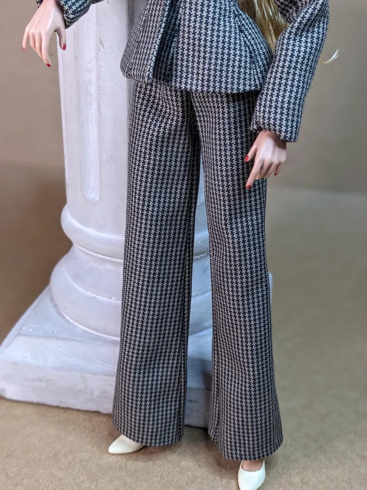 Handmade classic pantsuit for 13-inch fashion female dolls