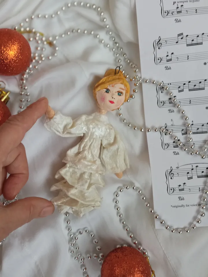 Princess in vintage style- cotton toy for the most magical Christmas tree Xmas decorations. Holidays gifts