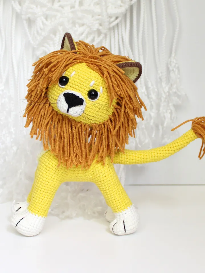 Lion crochet pattern PDF in English Amigurumi lion cub stuffed animal toy