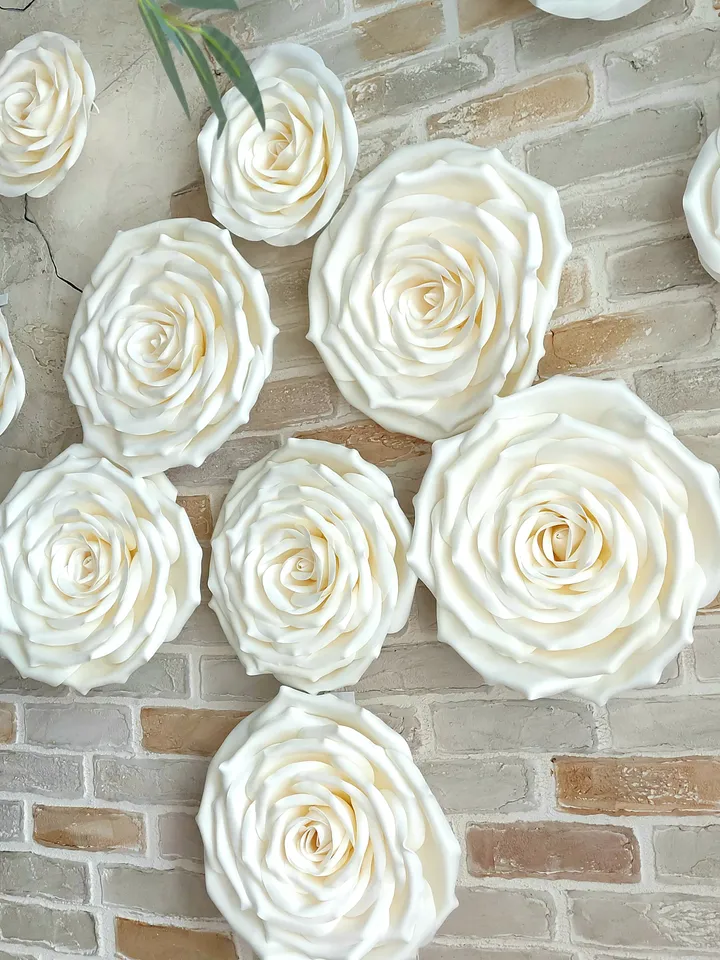 Giant flowers Large hanging roses Wedding flower decorations Custom size Lightweight waterproof Flowers for Party Backdrop Inside and Outside