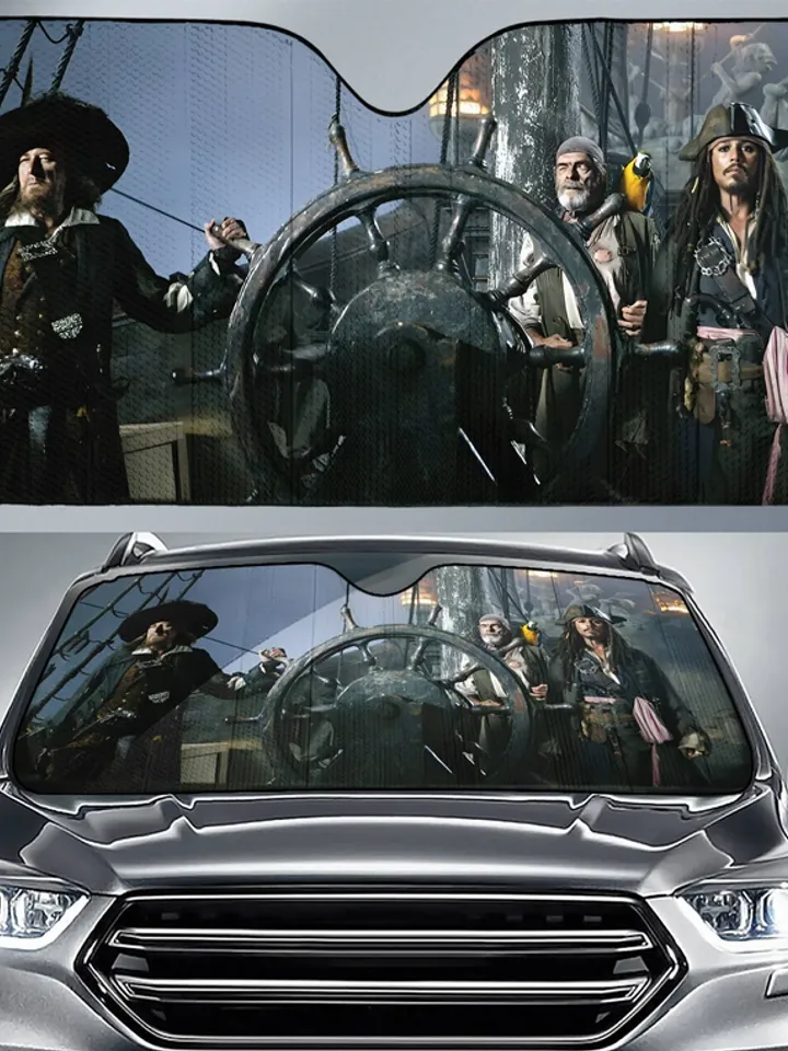 Pirates of the Caribbean Car Sunshades Jack Sparrow