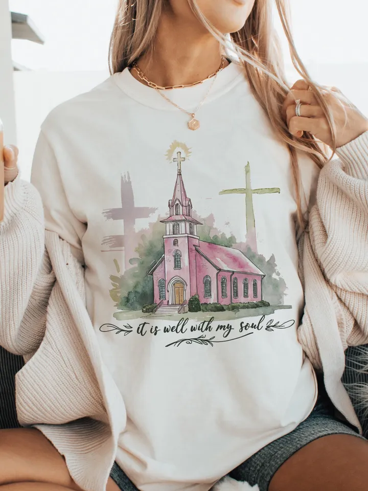 It Is Well With My Soul Watercolor PNG Sublimation | Vinyl Transfer | Christian Designs | Jesus Designs | Digital Download