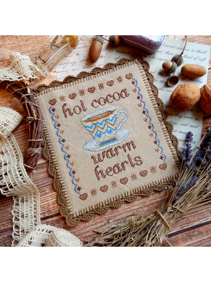 Cup of Cocoa cross stitch pattern