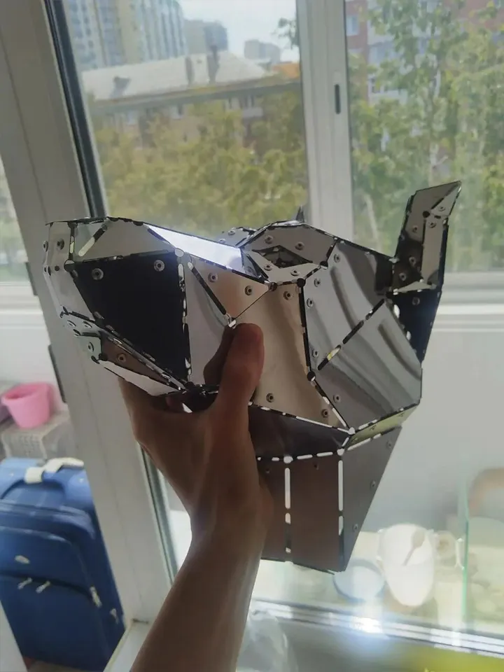 Sheet Metal Riveting Doberman Head Project (DXF, PDF)