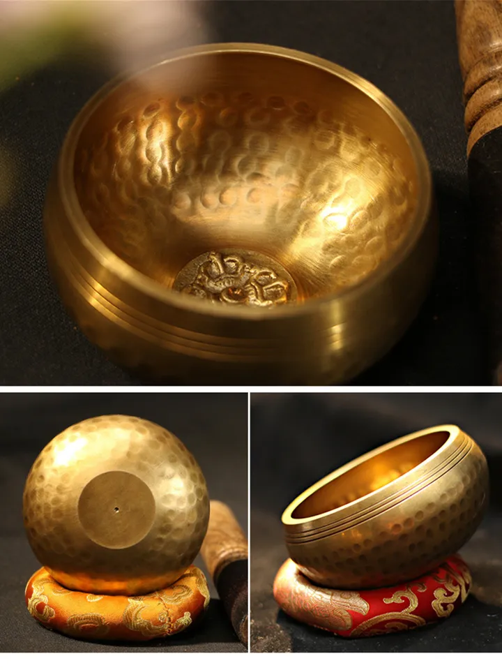 Gandhanra 3.2&quot; Customized Engrave Tibetan Singing Bowl with Cross Vajra Symbol,Personalized  Gift for Sound Healing,Meditation,Relaxation