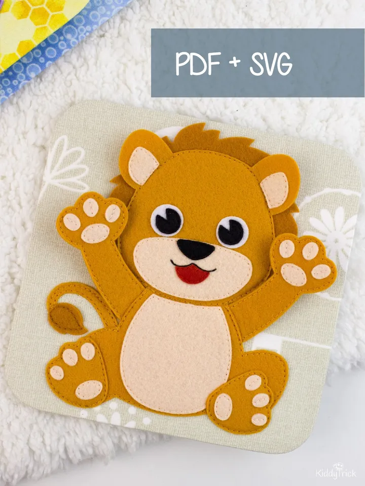 Lion - Felt Applique - Sewing Pattern