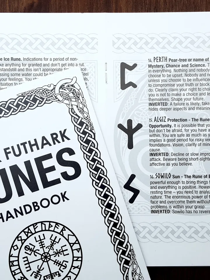 Shadows Runes set & Divination Guide, Runes Stones as Pagan Supplies: Wiccan & Wicca Rune Stones for Beginners, Altar Divination Tools of Black Rune Set and Book, Witchcraft Supplies and Witchy Gifts
