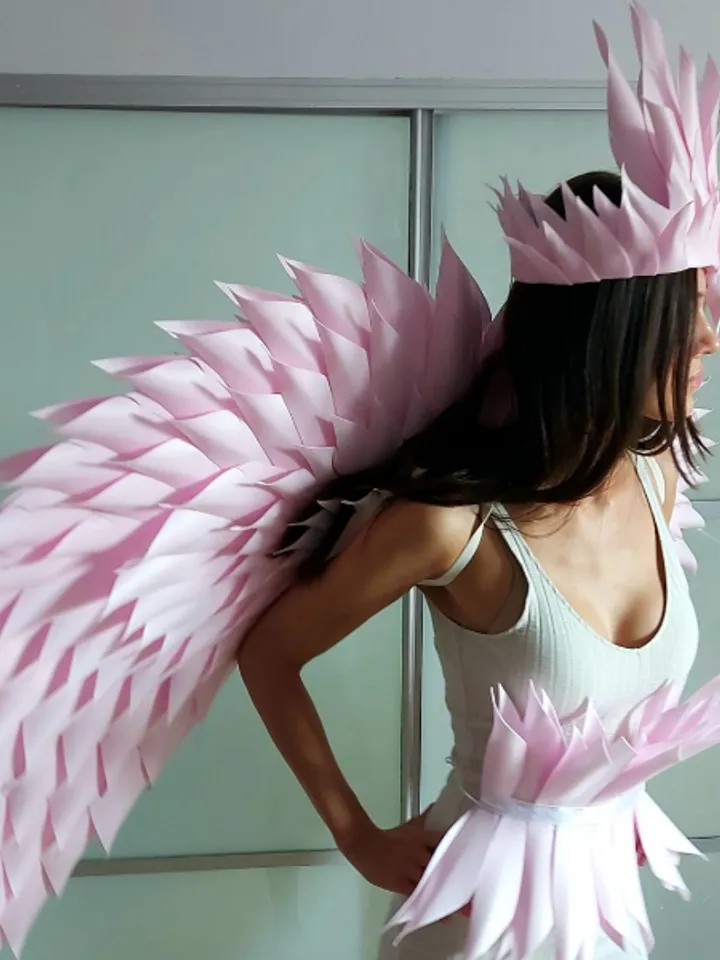 Pink Bride Wings, Wedding Angel Wings, Bride Angel Costume, boudoir photoshoot, bridal shower, Valentine's Day Gift