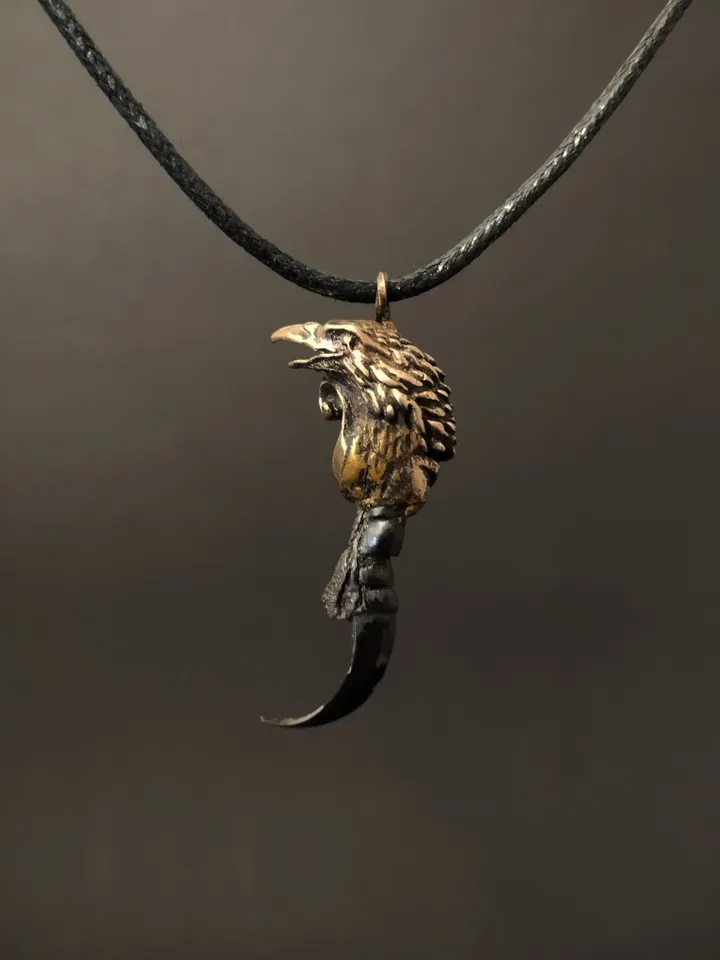 Raven's claw in a bronze