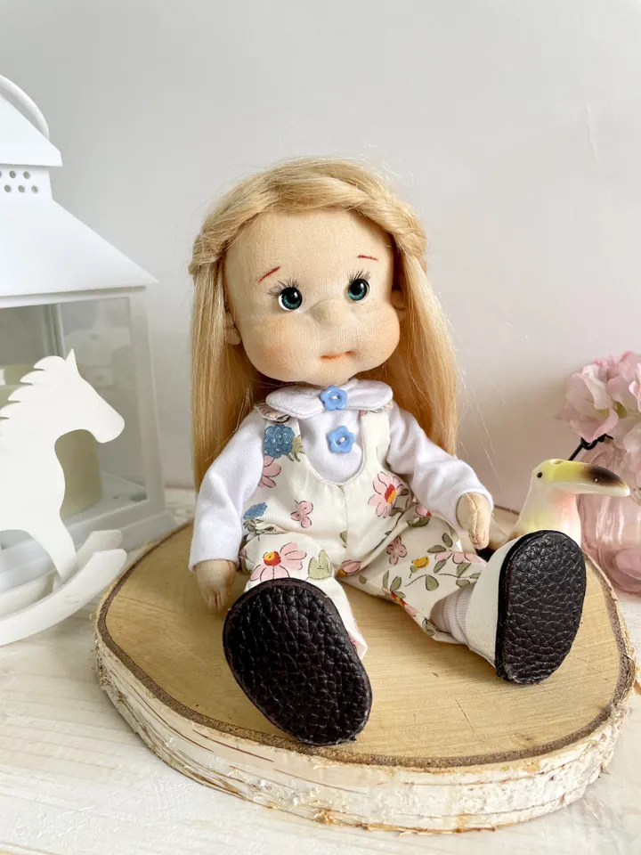 Art Doll Waldorf Doll Inspiration Handmade Textile Doll Birthday Gift for Girl