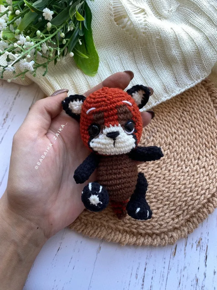 PDF Red Panda Panda Crochet Pattern, Amigurumi Panda, Amigurumi animal, Crochet animal Pattern, Amigurumi doll pattern, Crochet red panda