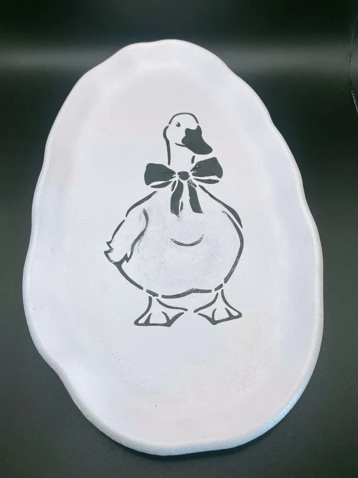 Decorative plaster tray with a pattern