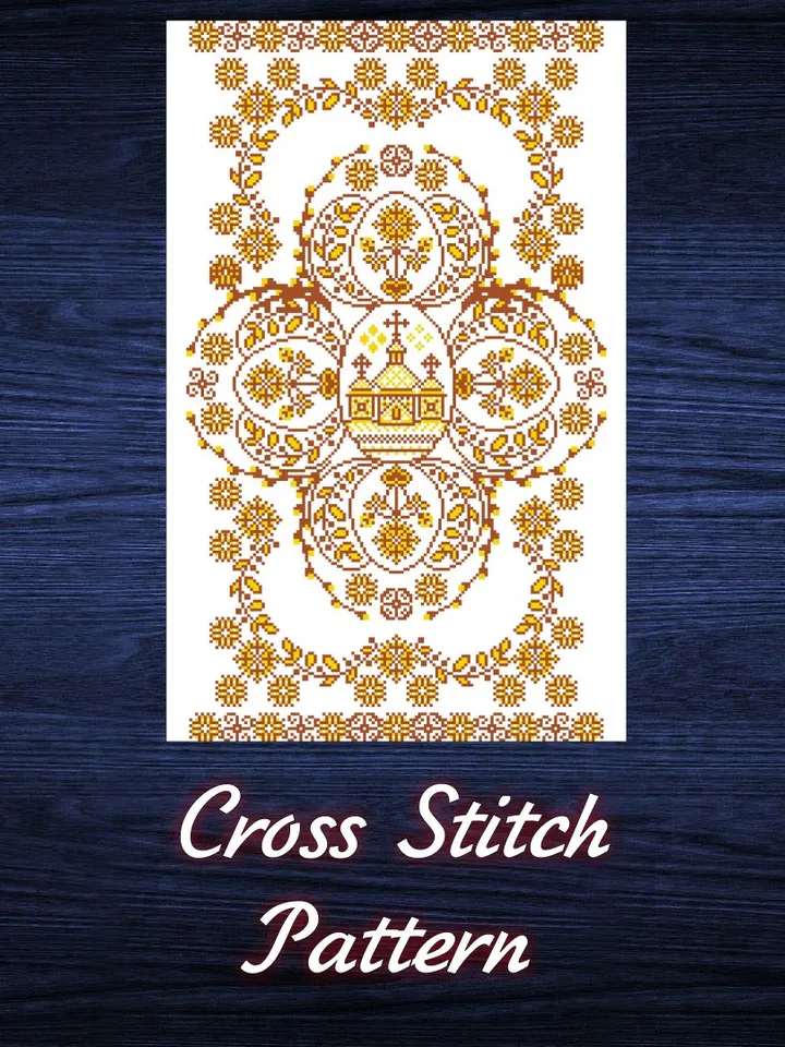Cross Stitch Pattern Easter Towel Digital Download PDF