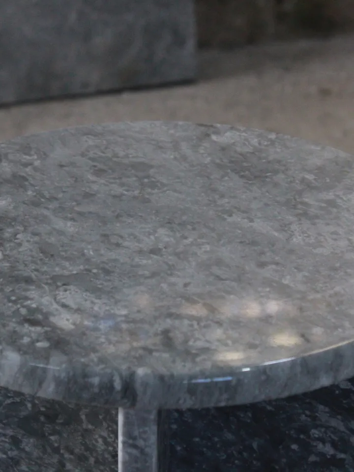 Silver marble side table mini model,nightstand, handmade free shipping, gray marble