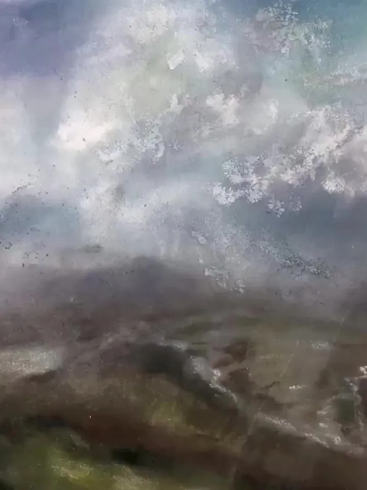 Landscape original pastel painting.Mountains painting.Hand made painting on pastelmat.