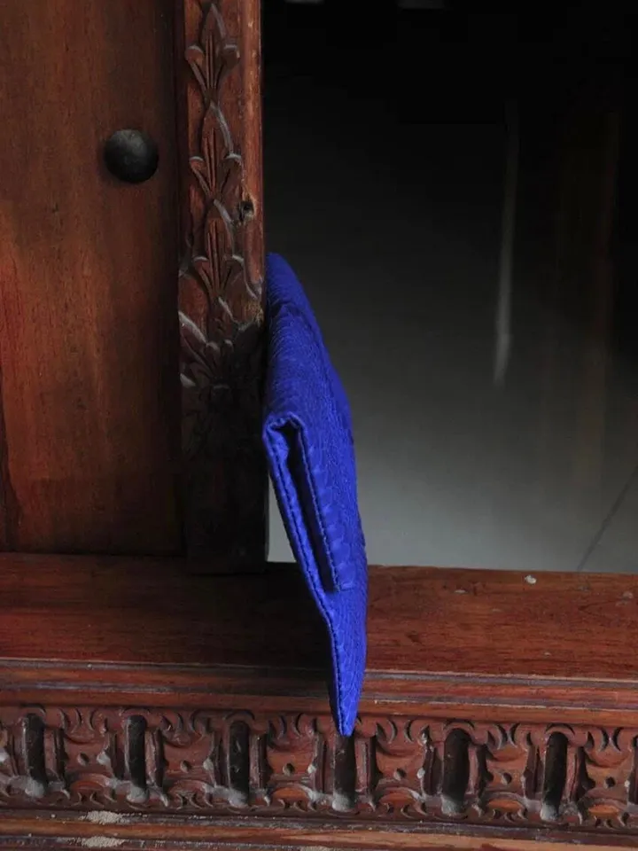 Genuine python skin bright blue ultramarine envelope clutch| Foldover Woman Summer Purse | Elegant Classy Clutch bag | Snakeskin small bag