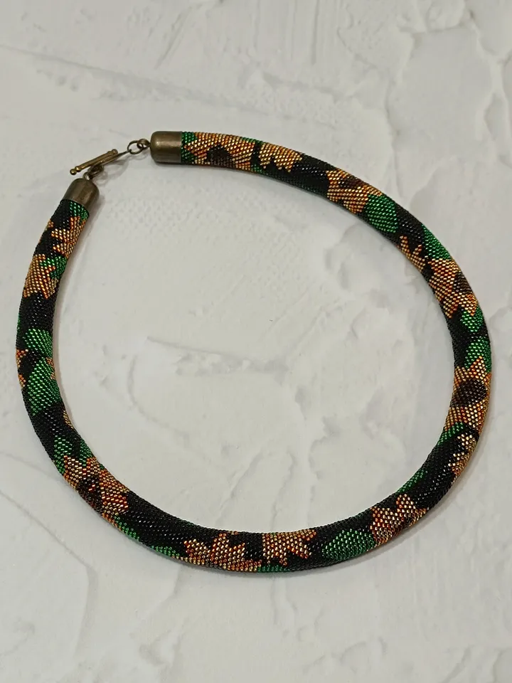 Sunflowers Beaded Statement Necklace, Elegant Handmade Necklace for Woman, Festive Original Necklace