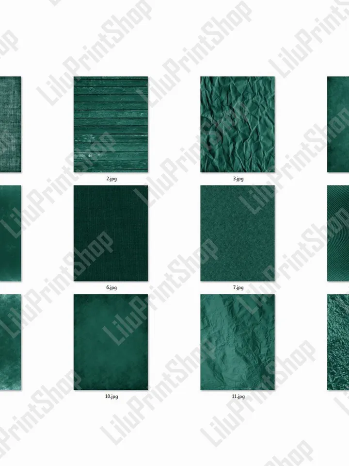 Emerald green background with shabby texture. Green digital papers for scrapbook and more. Instant download