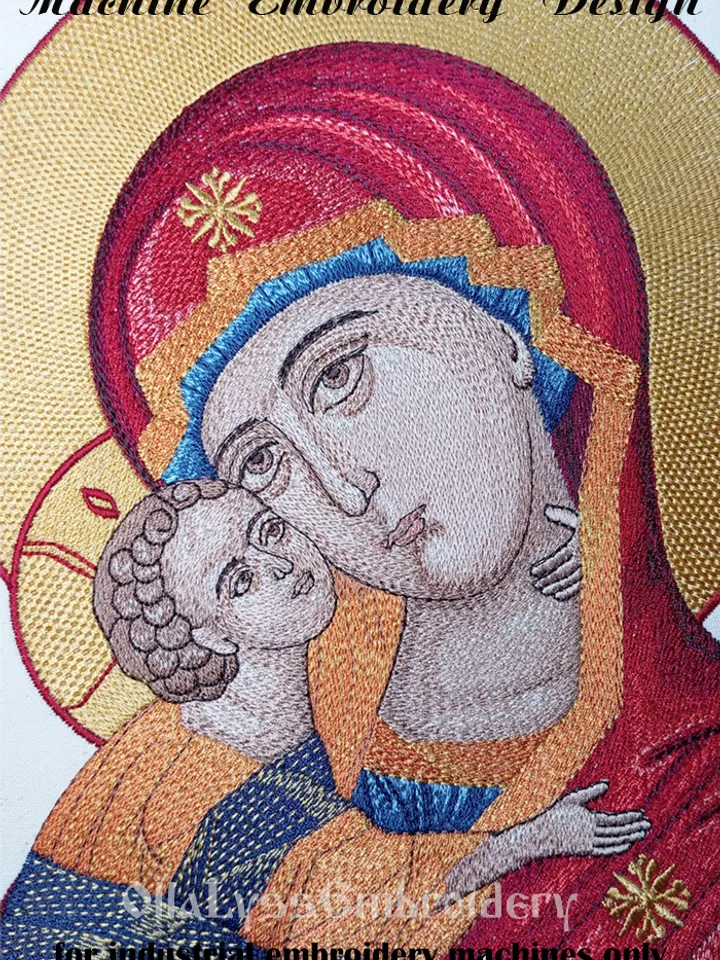 Virgin of Vladimir embroidery design