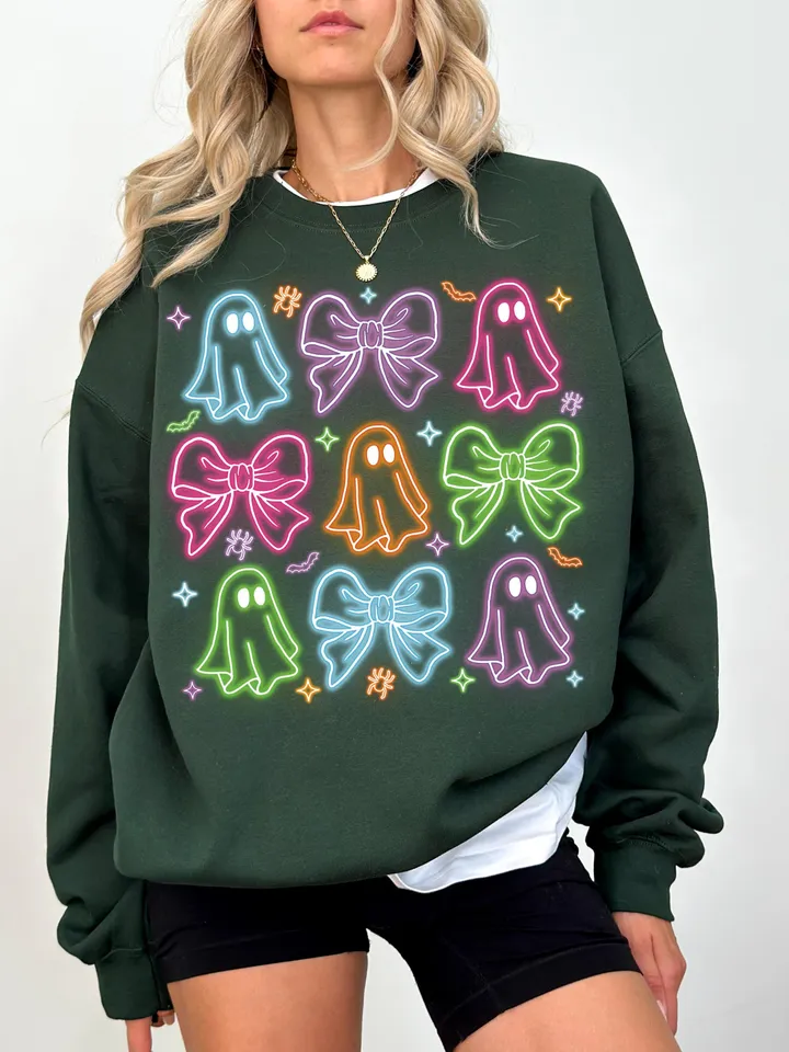Coquette Halloween Neon Png, Halloween Ghost Neon png, Halloween Png, Spooky Season Png, Social Club Png, Girly Coquette, Halloween Mama Png