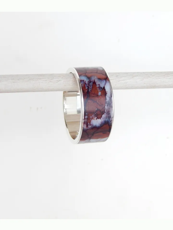 Ring stabilized mammoth molar. Exclusive gift for a man.