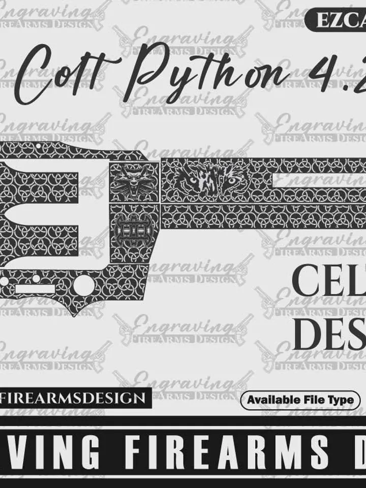 Engraving Firearms Design Colt Python 4.25 in Celtic Design
