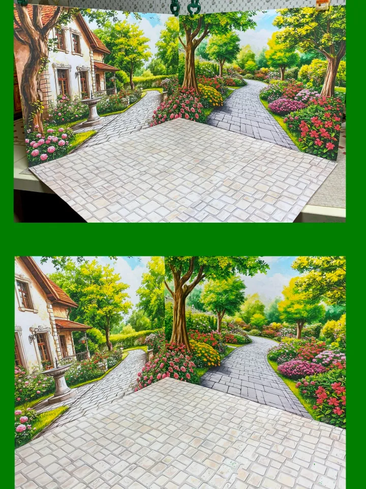 Dollhouse Photo Background. 1:12. Digital. Photo background with nature images.