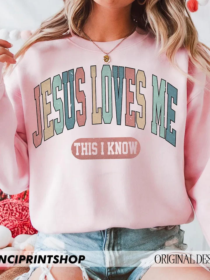 Jesus Loves Me This I Know png, Christian PNG, Religious Bible Graphic Design png, Easter Christian png, Jesus png, Bible Verse png, png