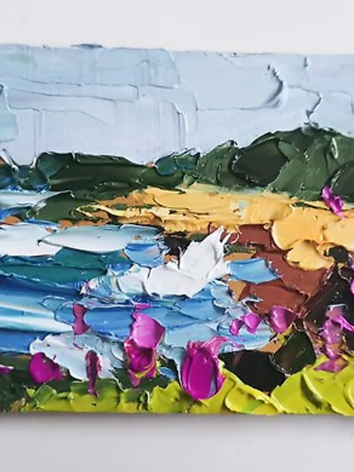 Seascape 油畫 Painting 油畫原作 Original Art Impasto 手工油畫 Poppy Art by Verafe