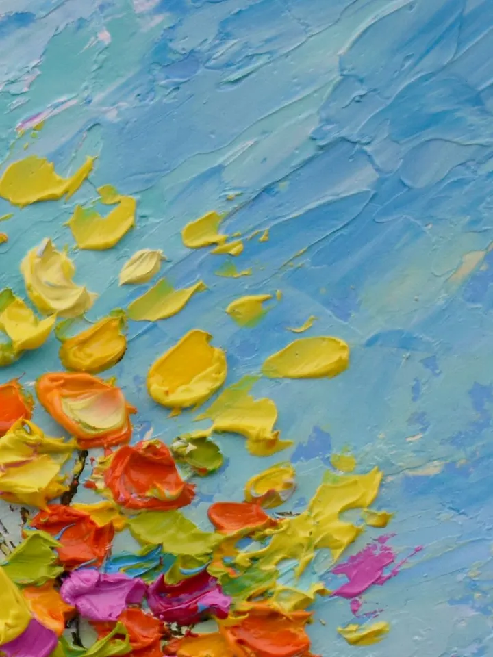 Tree of life art Original oil painting Colorful Tree artwork 6 by 6 inch Art by Landscape art by Juliya JC