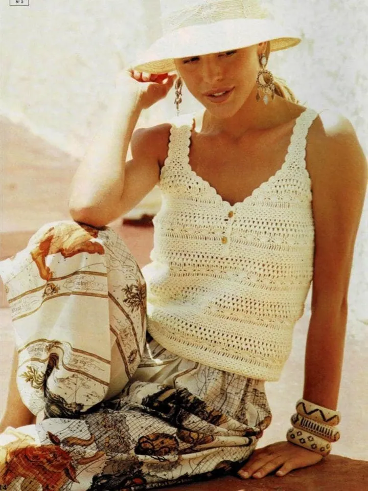 crochet pattern TOP, women crochet top, crochet summer top, easy top pattern, vintage top crochet pdf instant download