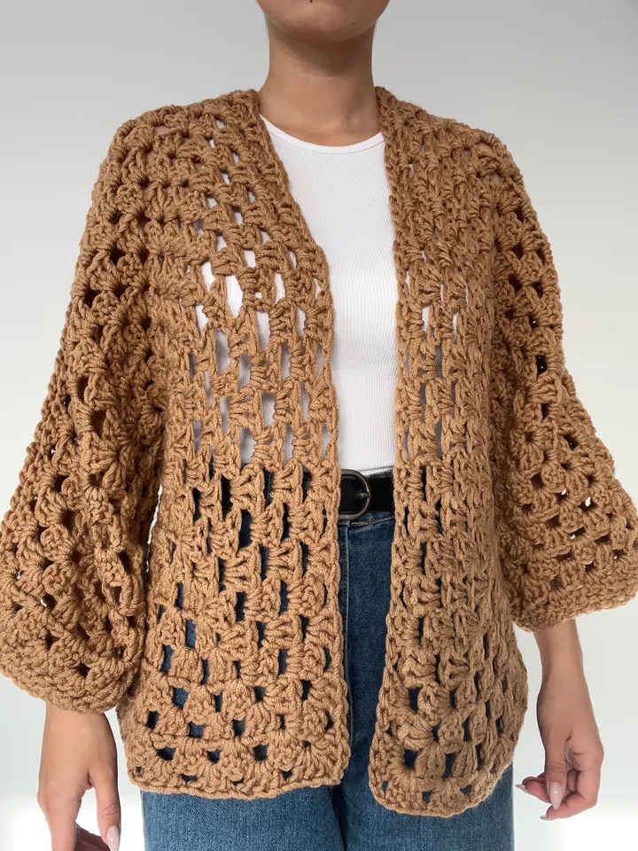 Cardigan Crochet cardigan pattern,  Classic Granny Hexagon Cardigan Pattern, women's cardigan  instant download pdf
