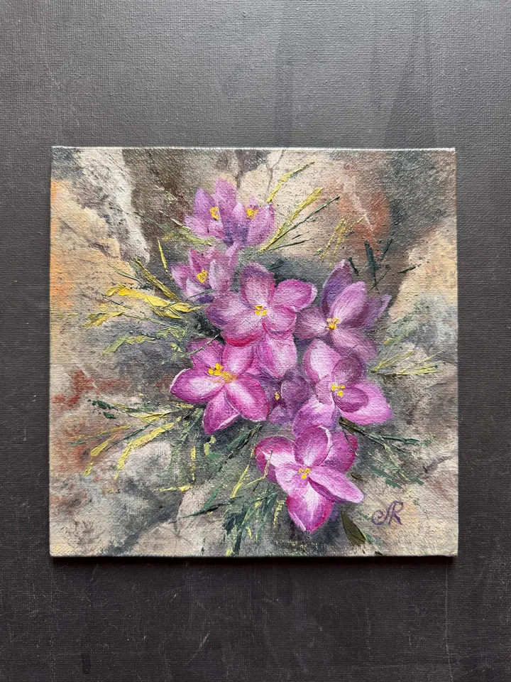 Wildflowers Original Painting Flowers Oil Painting Meadow Wall Art