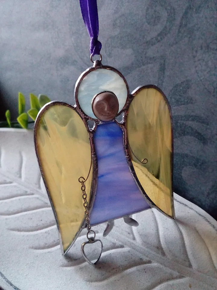 Christmas decorations, Angel suncatcher, New year tree toy, Hygge christmas, Handmade angels