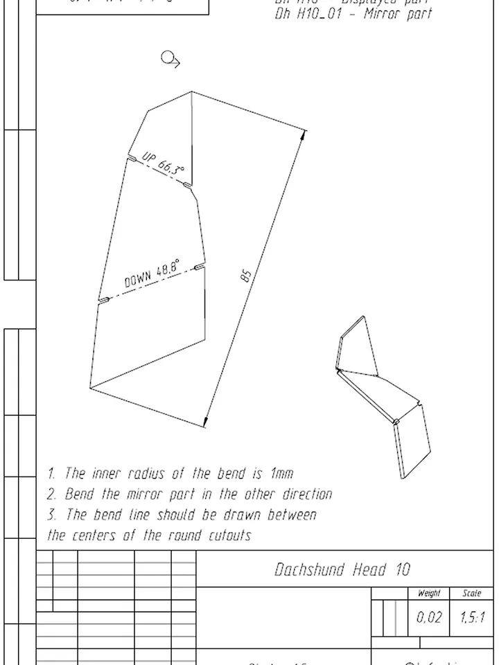 Welding Project Plans Drawings Dachshund (DXF, PDF)