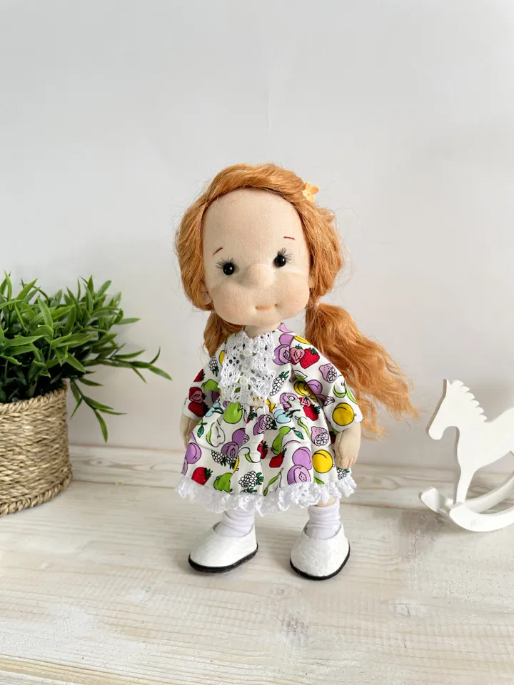 Handmade Textile Doll Art Doll Waldorf Doll Inspiration Birthday Gift for Girl