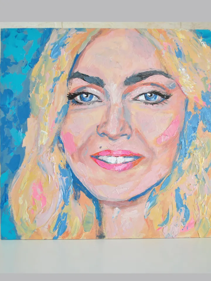 Madonna portrait of celebrity Аmerican idol The iconic singer