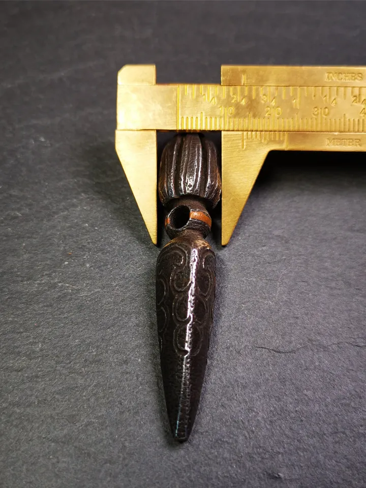 Gandhanra Handmade Tibetan Amulet ,Kila(Dorje Phurba) , Trantic Buddhism Ritual Implement Pendant,Made of Cold Iron,2.76"