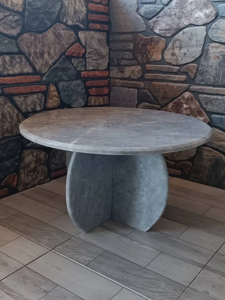 Gray Marble Coffee Table handmade 100% Marble handmade easy installation and fast shipping
