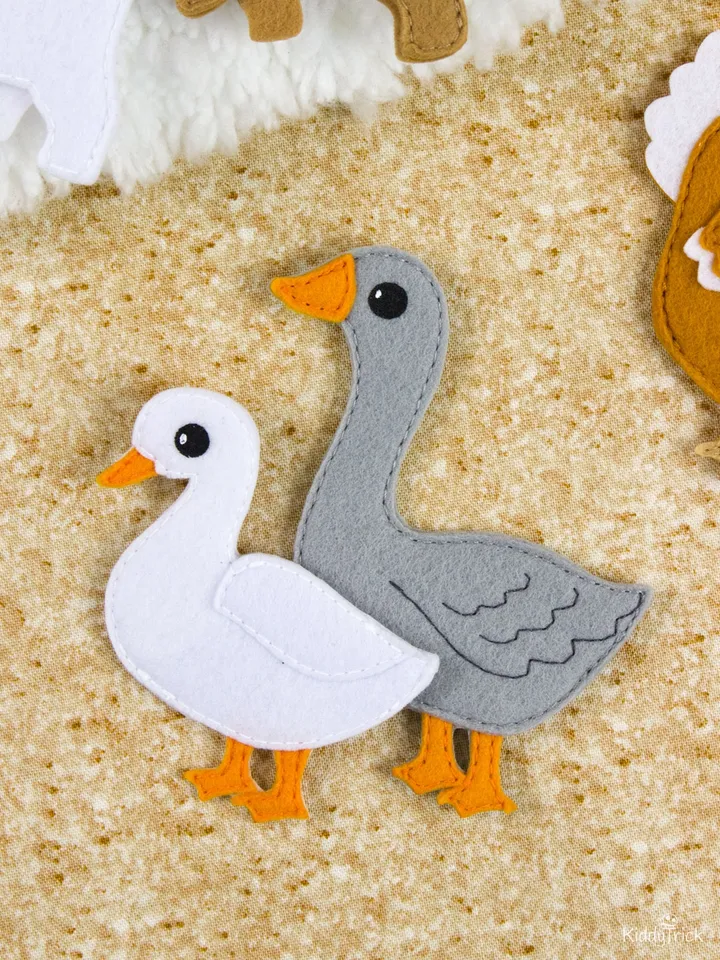 Felt Domestic Animals Sewing Pattern - Felt Finger Puppets