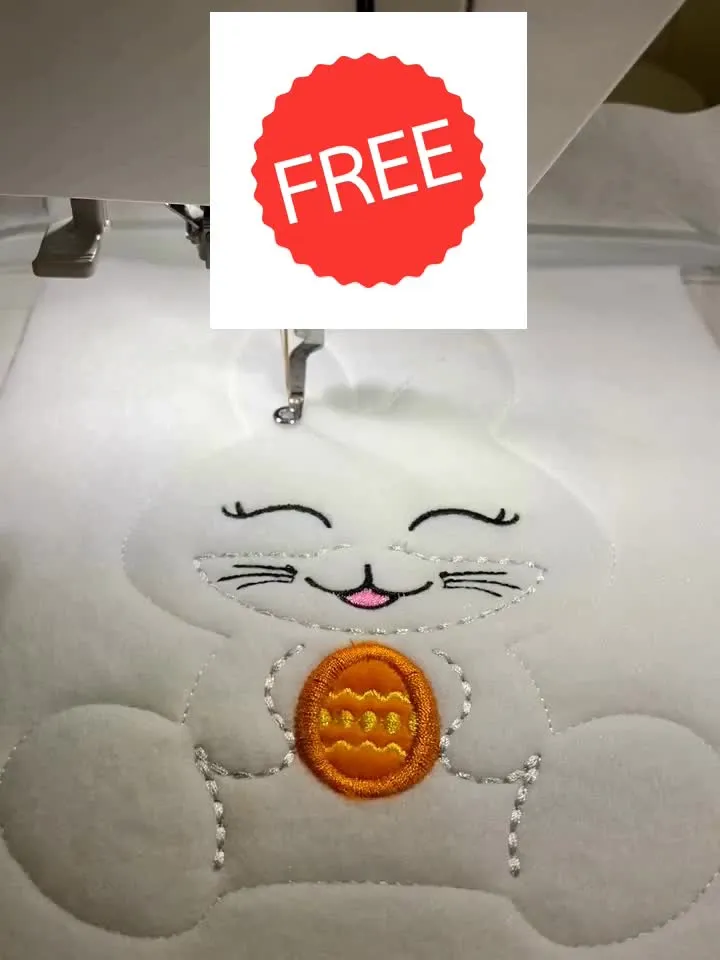 ITH Easter Bunny toy soft stuffed in the Hoop Digital Design for Machine Embroidery
