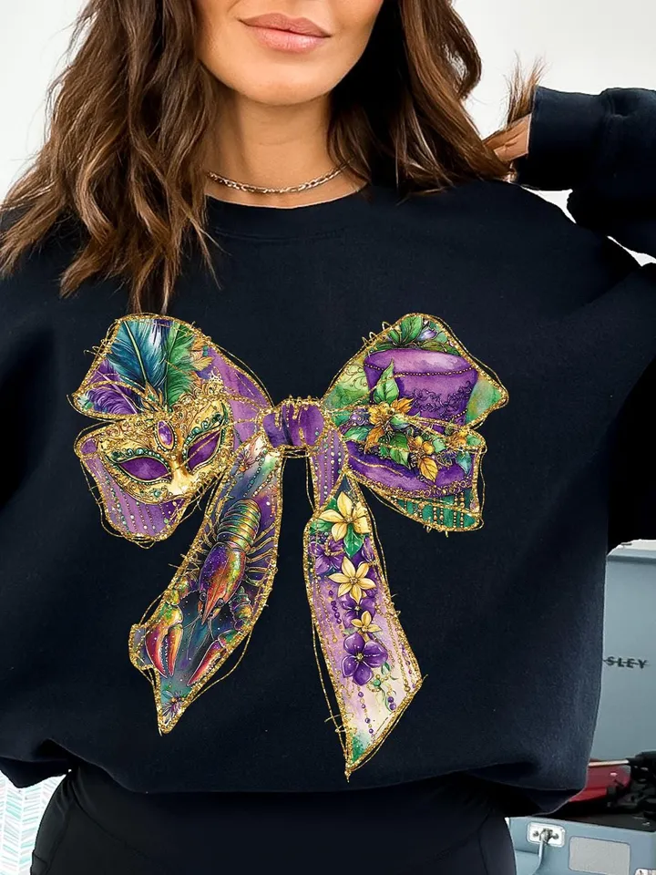 Mardi Gras Coquette Bow PNG, Coquette Mardi Gras Png, Fleur De Lis Png, Glitter, King Cake Png, Mardi Gras Beads PNG, Louisiana Crawfish Png