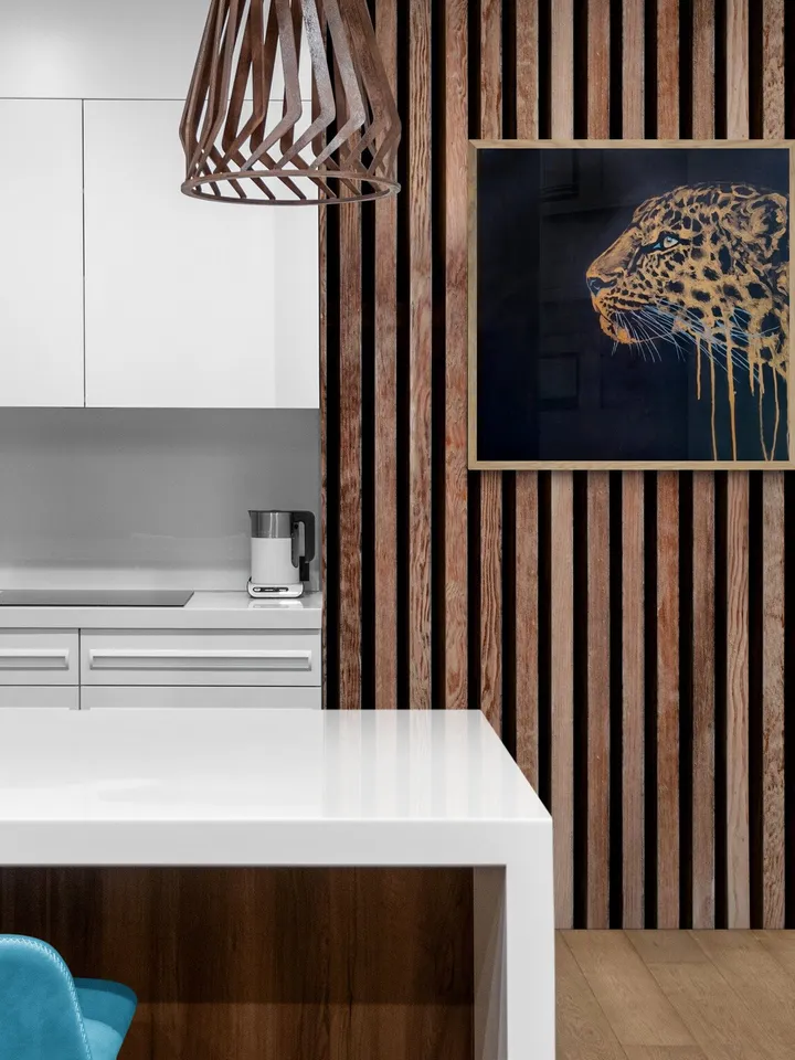 Leopard painting Gold paint minimalistic wall art on canvas