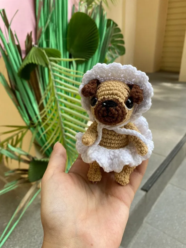 PDF Crochet Cute Pug Dog Puppy Amigurumi and Dogs Accessories, Crochet pattern Crochet Animal Pattern Crochet Pug Pattern Amigurumi baby toy