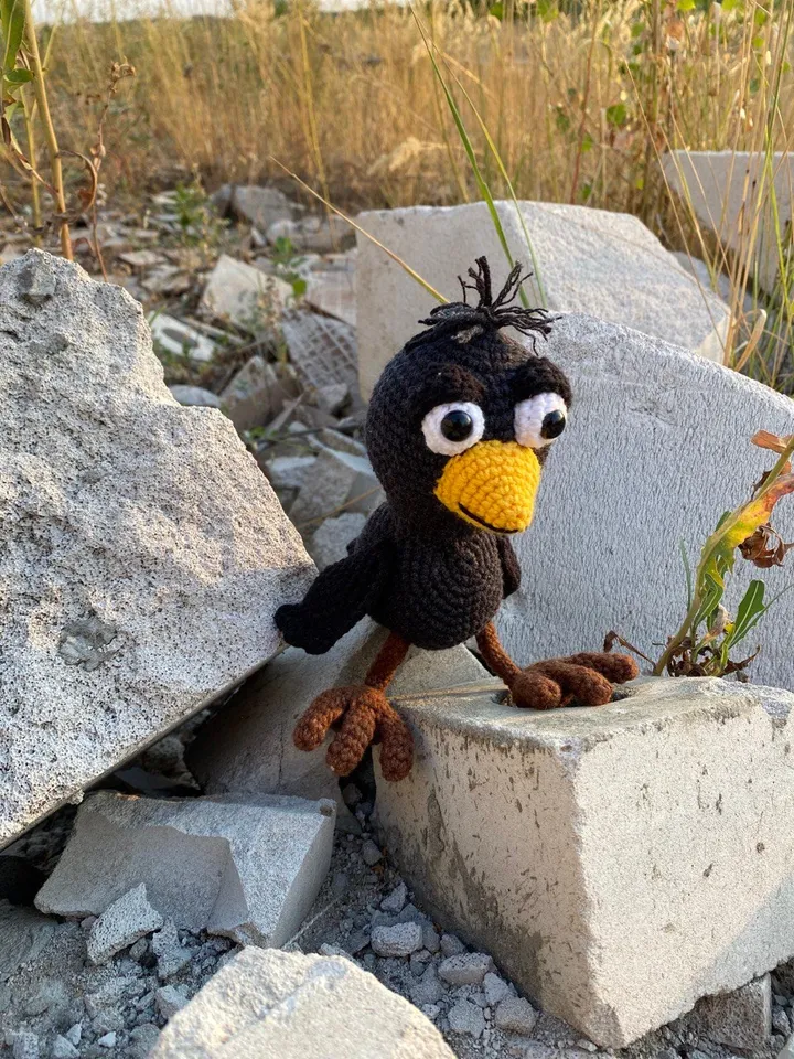 PDF Crochet Crow, Halloween Pattern, Amigurumi Raven Pattern, Bird Crochet Pattern, Amigurumi Crow Crochet Pattern Pumpkin Amigurumi Pattern