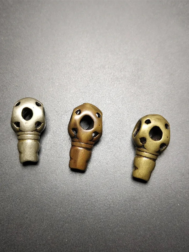Gandhanra Handmade Tibetan Guru Bead, T-drilled 3-Hole Bead Connector for Mala , Prayer Bead