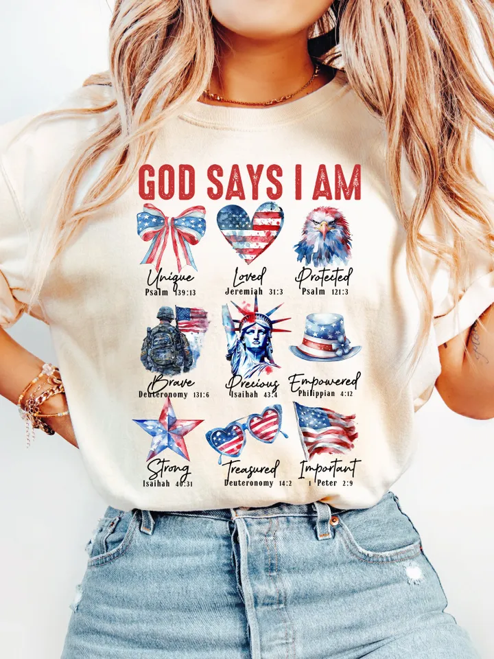 Coquette God Says I Am 4th of July png, 4th of july png, Christian 4th of july png, America png, Blessed png, Independence Day, Png file